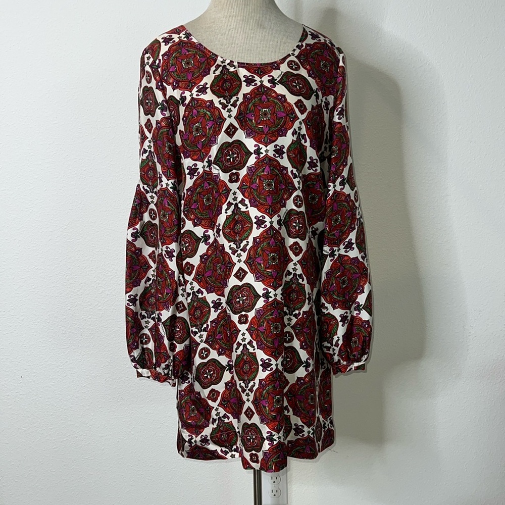SEE by Chloe Silk Long Sleeve Shift Dress